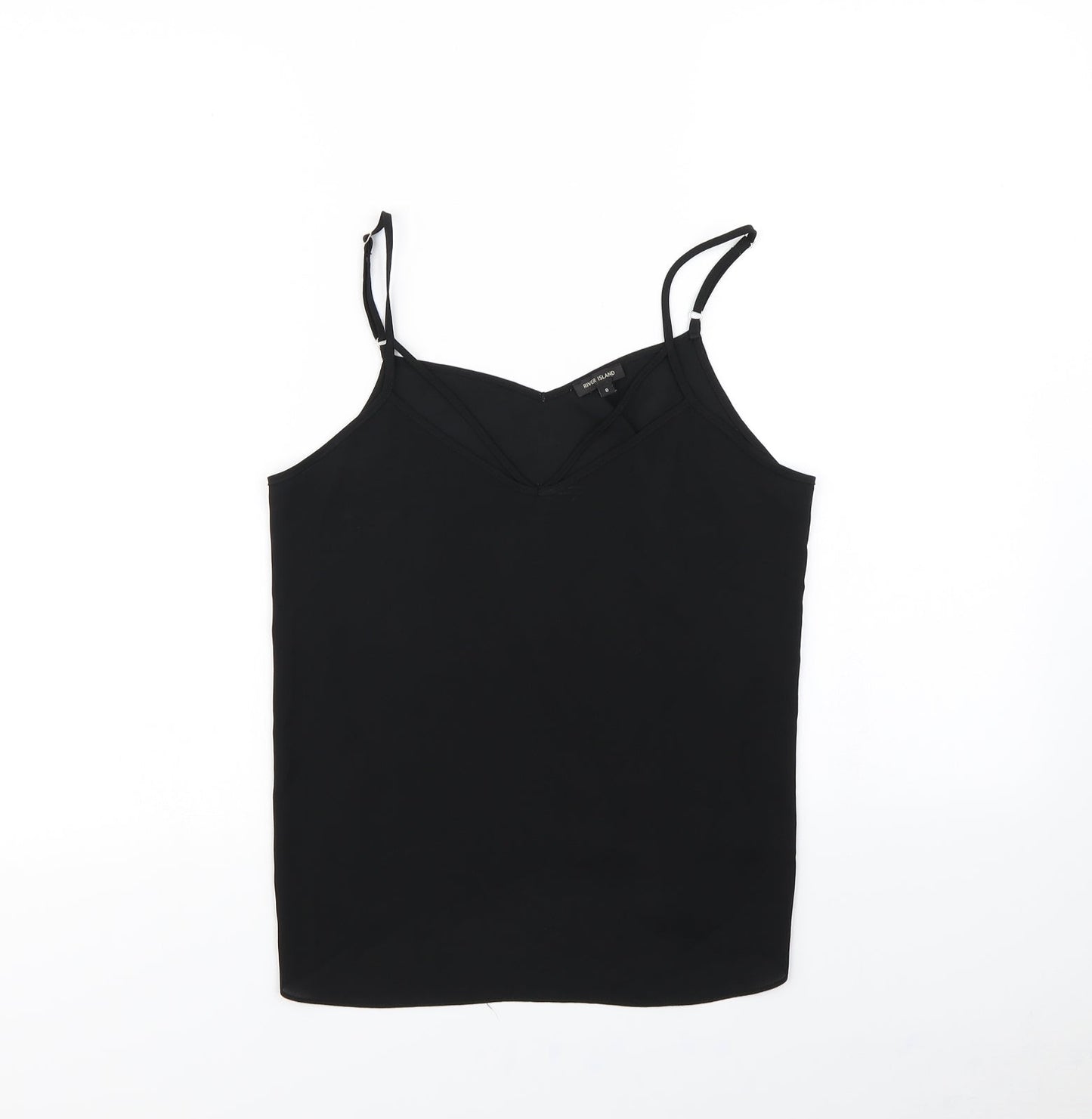 River Island Womens Black   Basic Tank Size 8