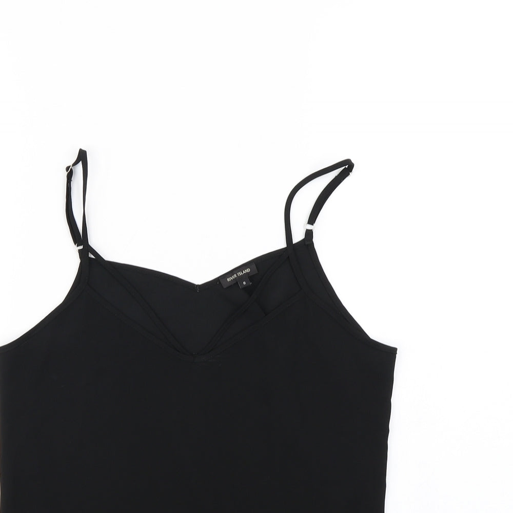 River Island Womens Black   Basic Tank Size 8