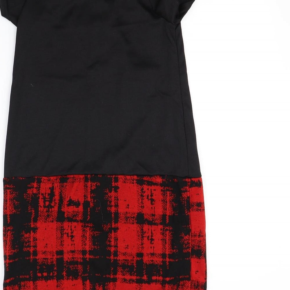 Laura Clément Womens Black Herringbone  Shift  Size 6