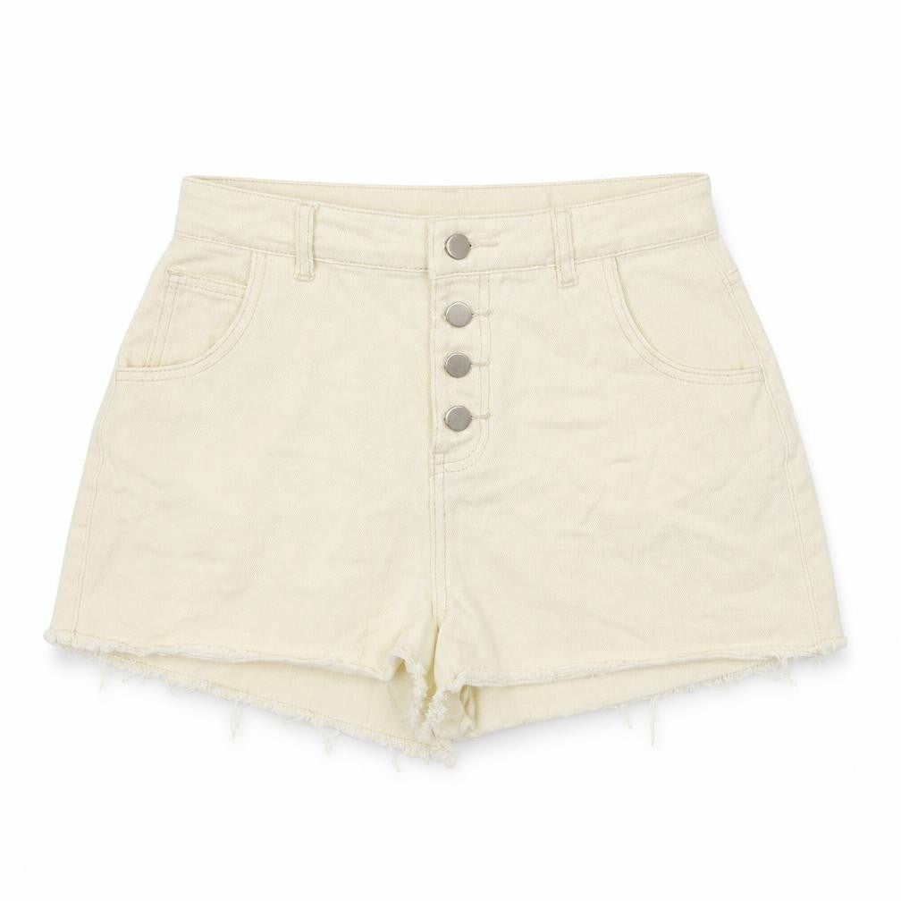 In the Style Womens Ivory   Cut-Off Shorts Size 8