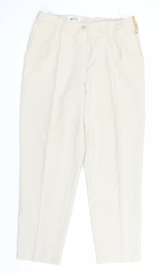 Belle Womens Beige   Trousers  Size 22 L27 in