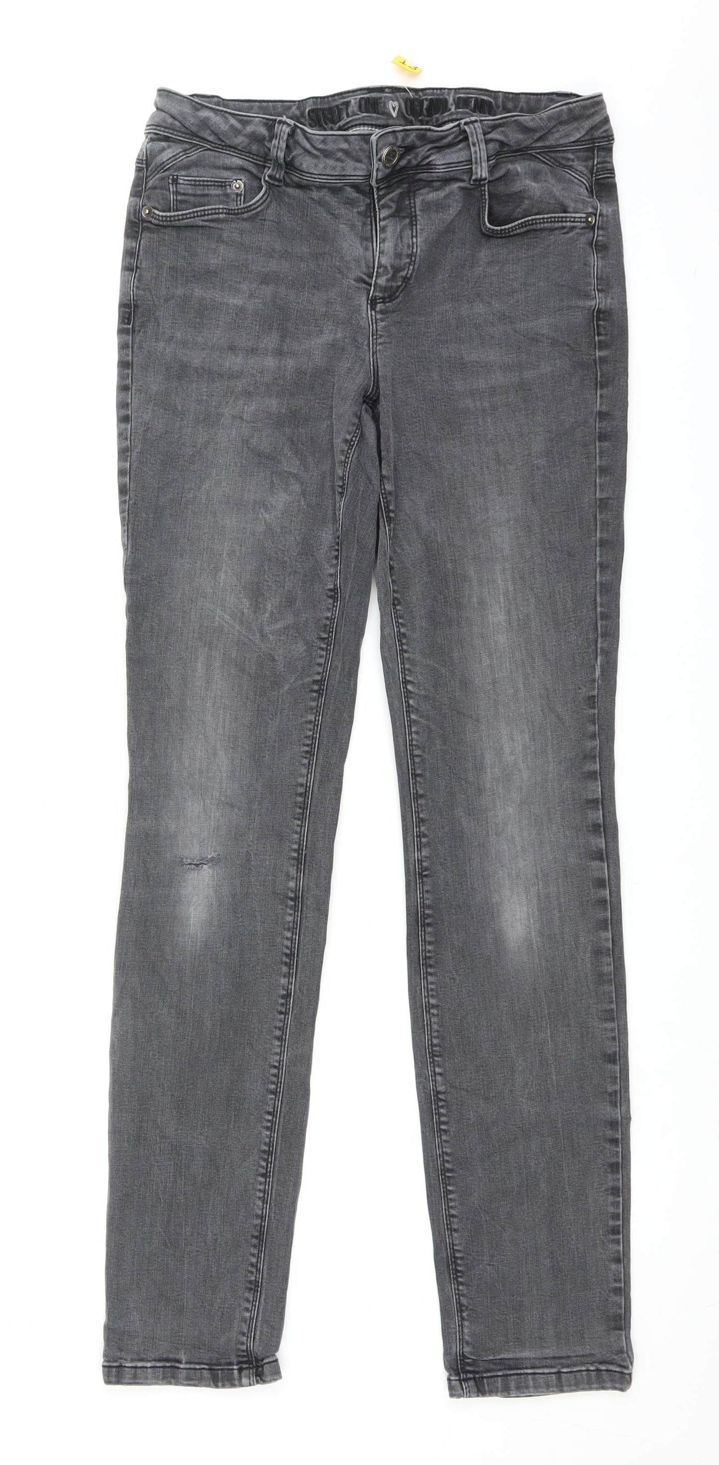 Street One Womens Grey  Denim Straight Jeans Size 29 in L30 in