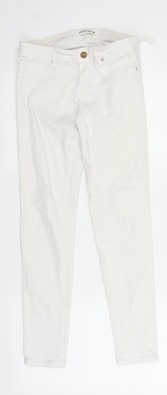 TALLY WEiJL Womens White  Denim Jegging Jeans Size 8 L26 in