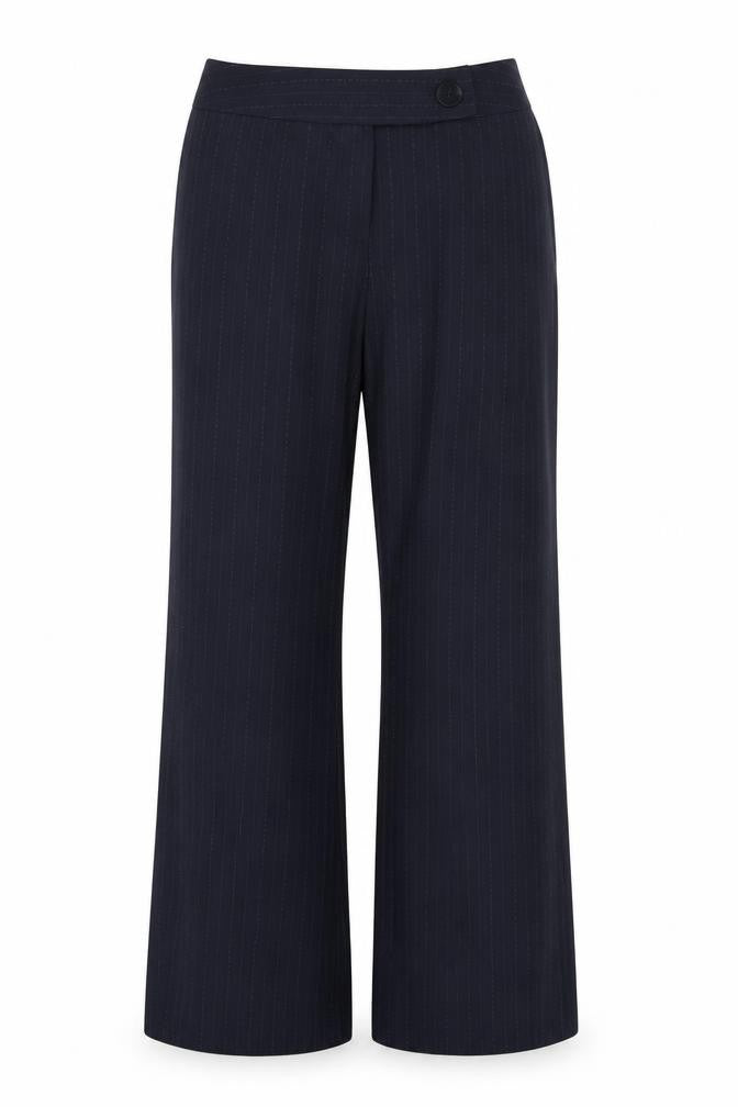 NEXT Womens Blue Striped  Trousers  Size 14 L24.5 in