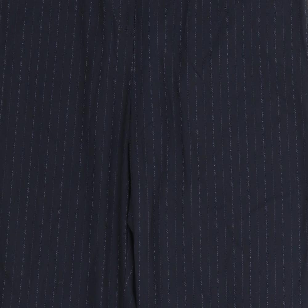 NEXT Womens Blue Striped  Trousers  Size 14 L24.5 in