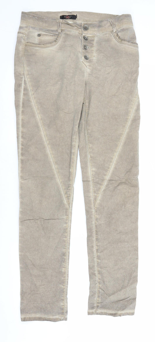 Enjoy Womens Brown   Chino Trousers Size 10 L30 in