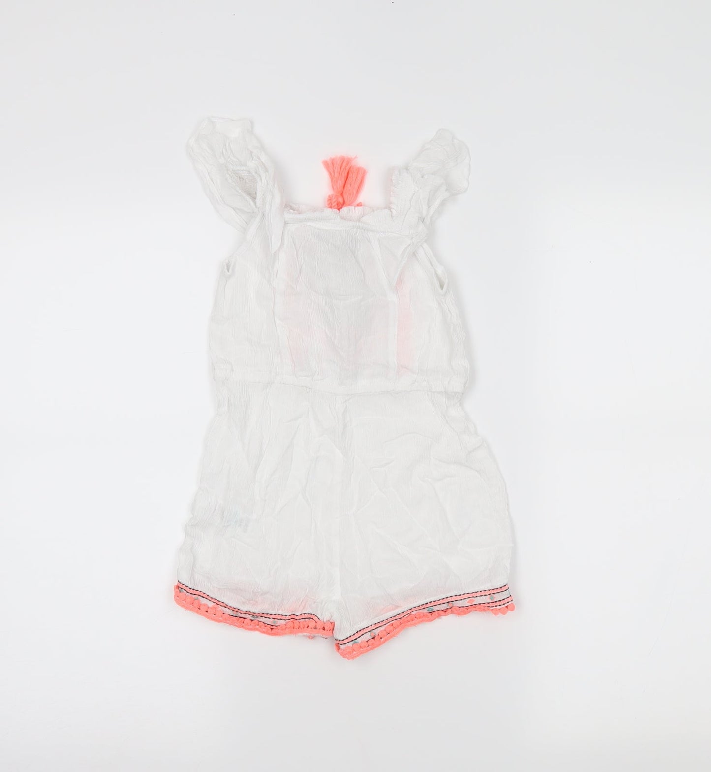 I love girls wear Girls White Fair Isle  Playsuit One-Piece Size 6 Years