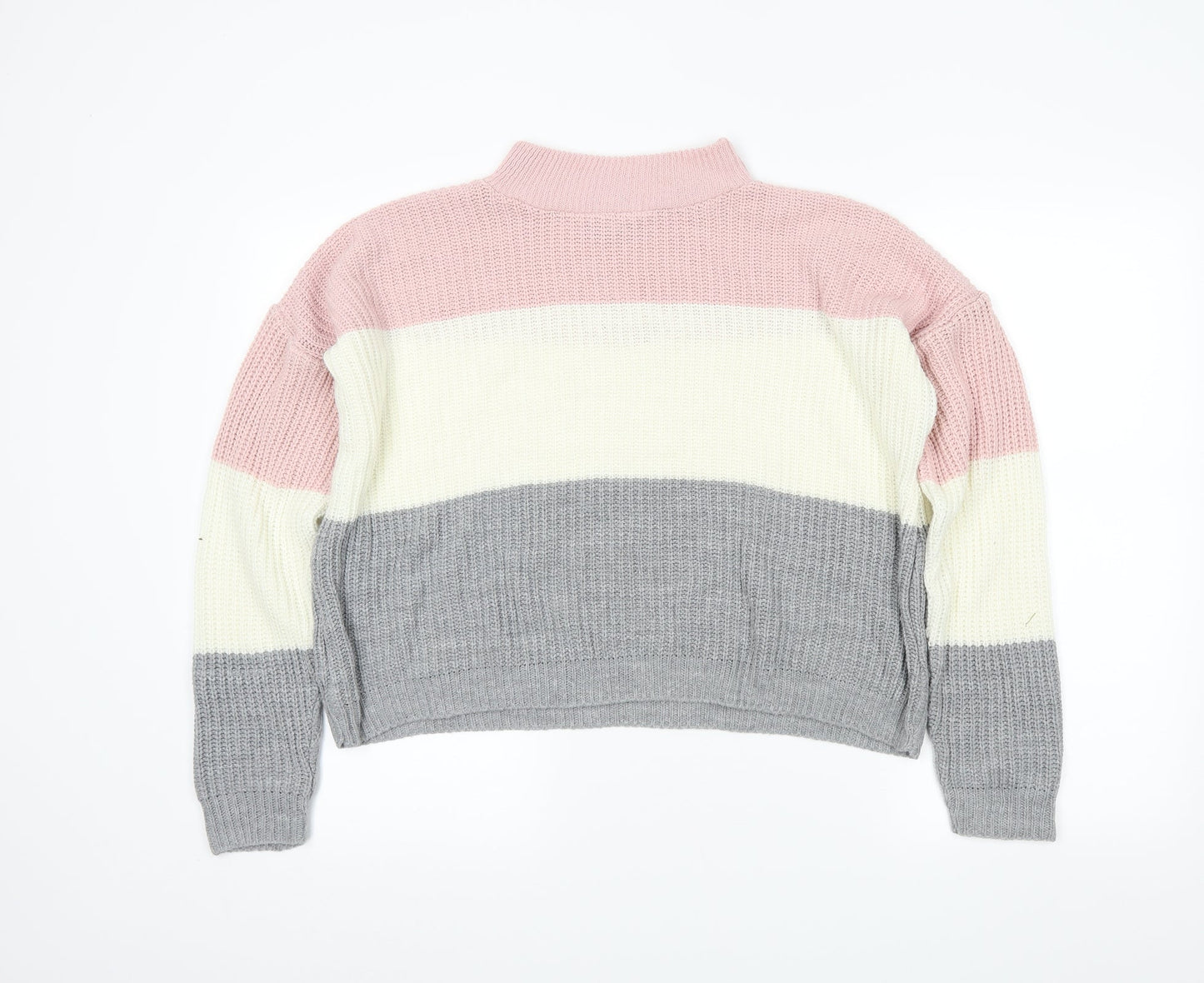 Select Womens Grey Striped  Pullover Jumper Size 8