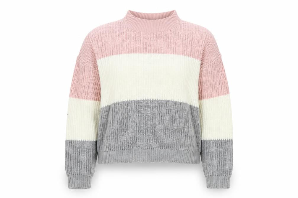 Select Womens Grey Striped  Pullover Jumper Size 8