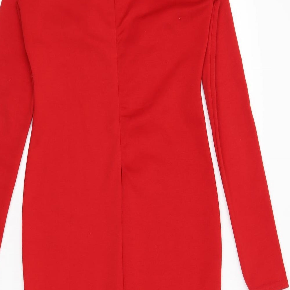 Missguided Womens Red   Bodycon  Size 8
