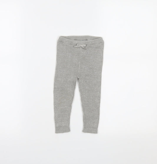 Vertbaudet Girls Grey   Sweatpants Leggings Size 3-6 Months