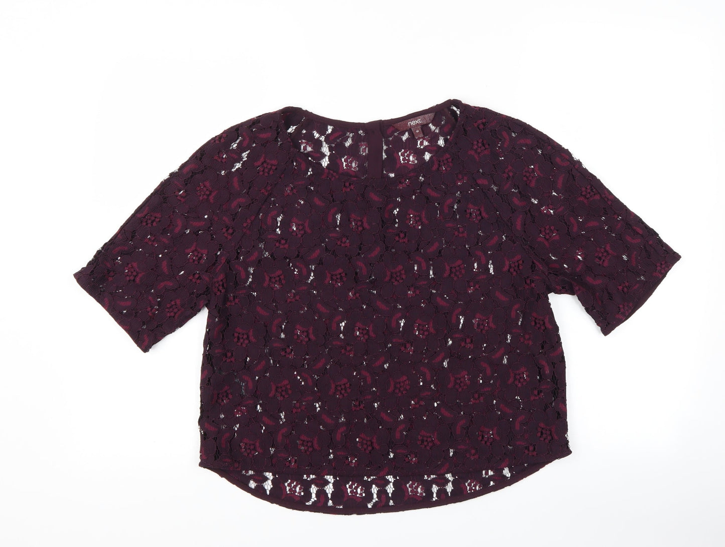 NEXT Womens Purple Floral  Basic T-Shirt Size 10