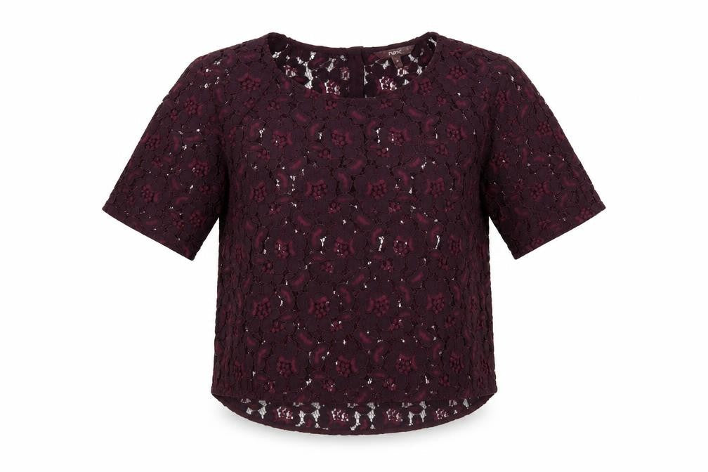 NEXT Womens Purple Floral  Basic T-Shirt Size 10
