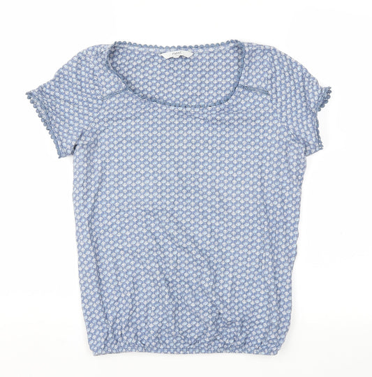 next  Womens Blue Floral  Basic T-Shirt Size 6