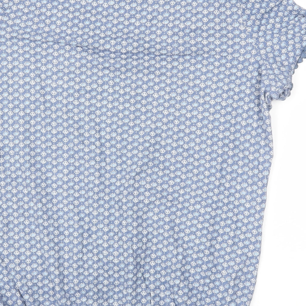 next  Womens Blue Floral  Basic T-Shirt Size 6