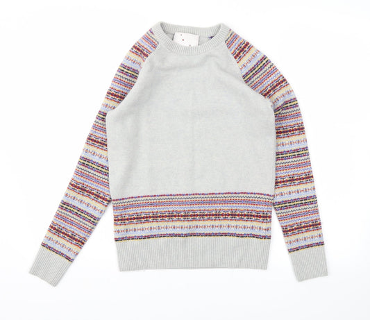 Preworn Girls Multicoloured Houndstooth  Pullover Jumper Size M
