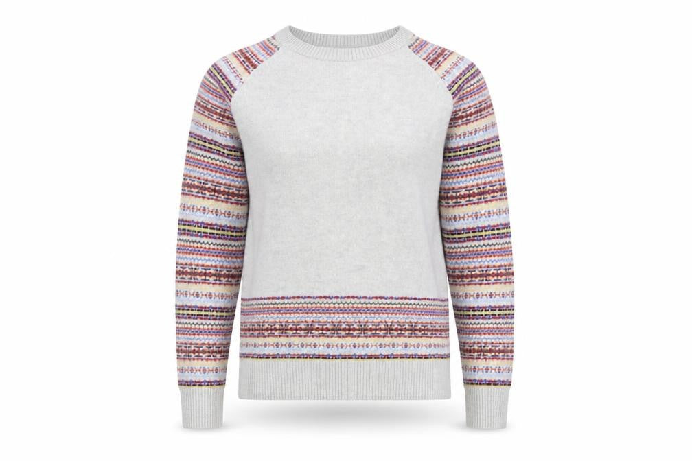 Preworn Girls Multicoloured Houndstooth  Pullover Jumper Size M