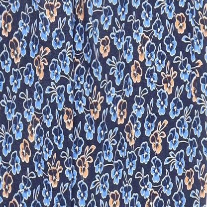 Next  Womens Blue Floral  Jogger Trousers Size 6 L25 in - Stretch waistband