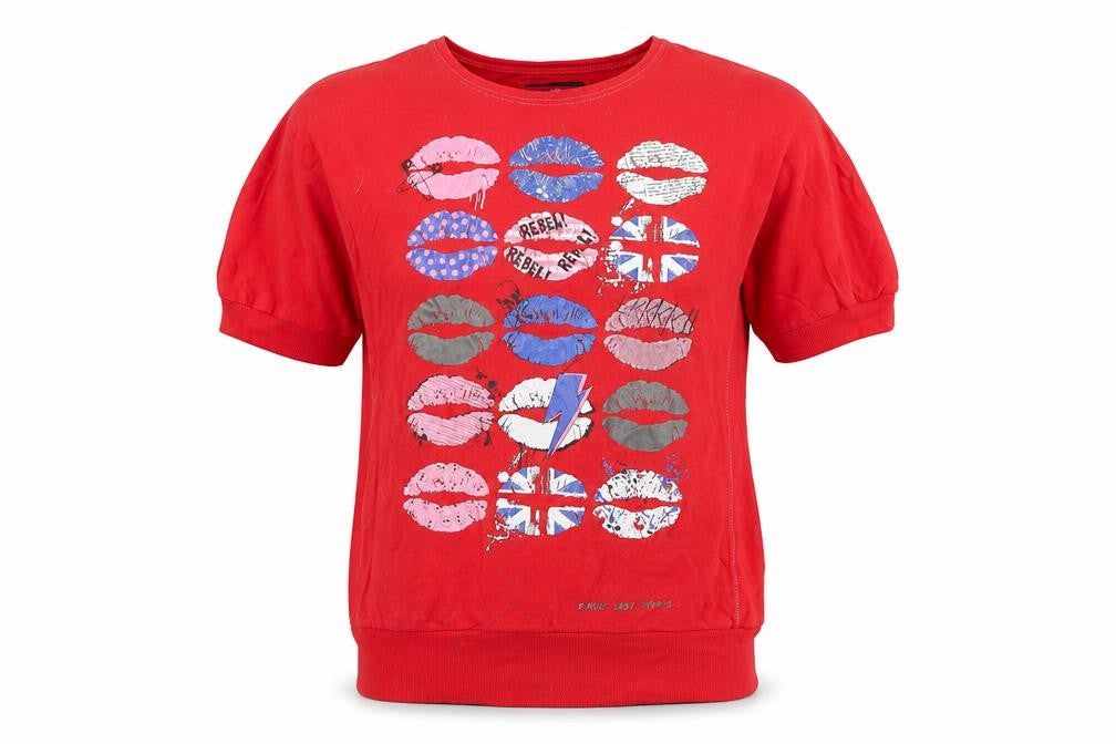Sammy Girls Red   Basic T-Shirt Size 10-11 Years
