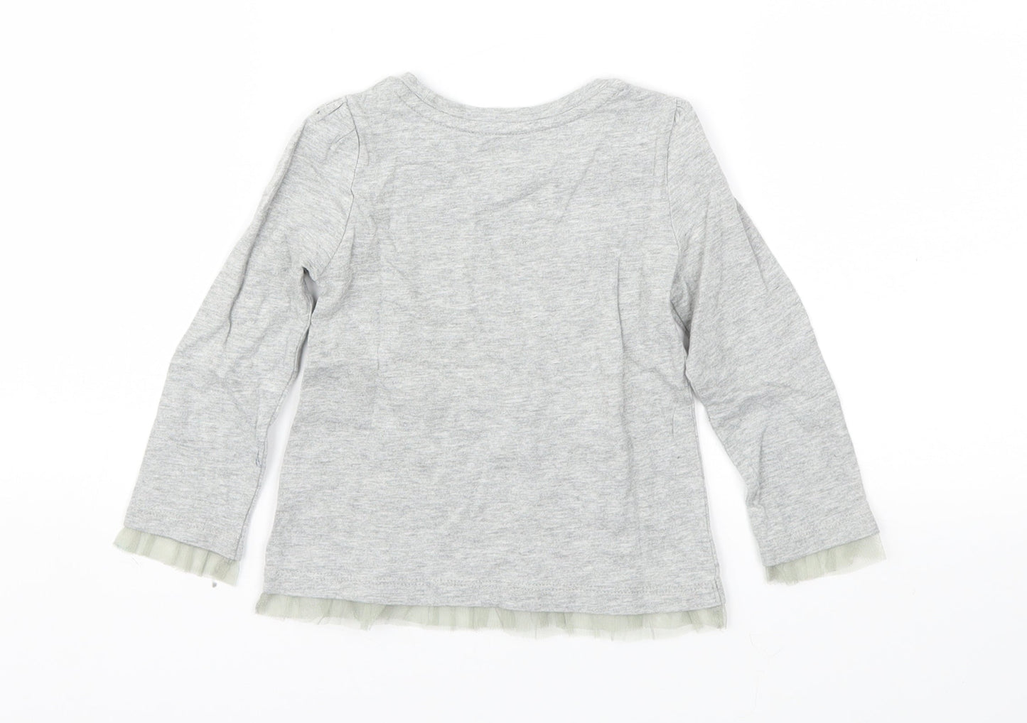 Baby Gap  Girls Grey   Basic T-Shirt Size 2 Years