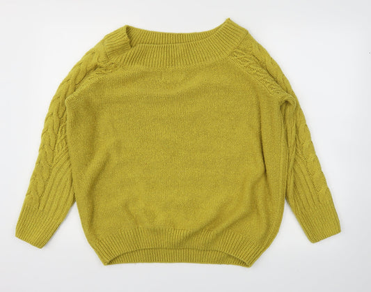 Papaya Mens Yellow   Pullover Hoodie Size L