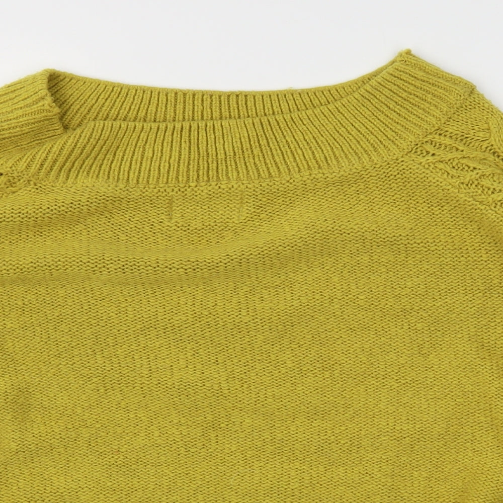 Papaya Mens Yellow   Pullover Hoodie Size L