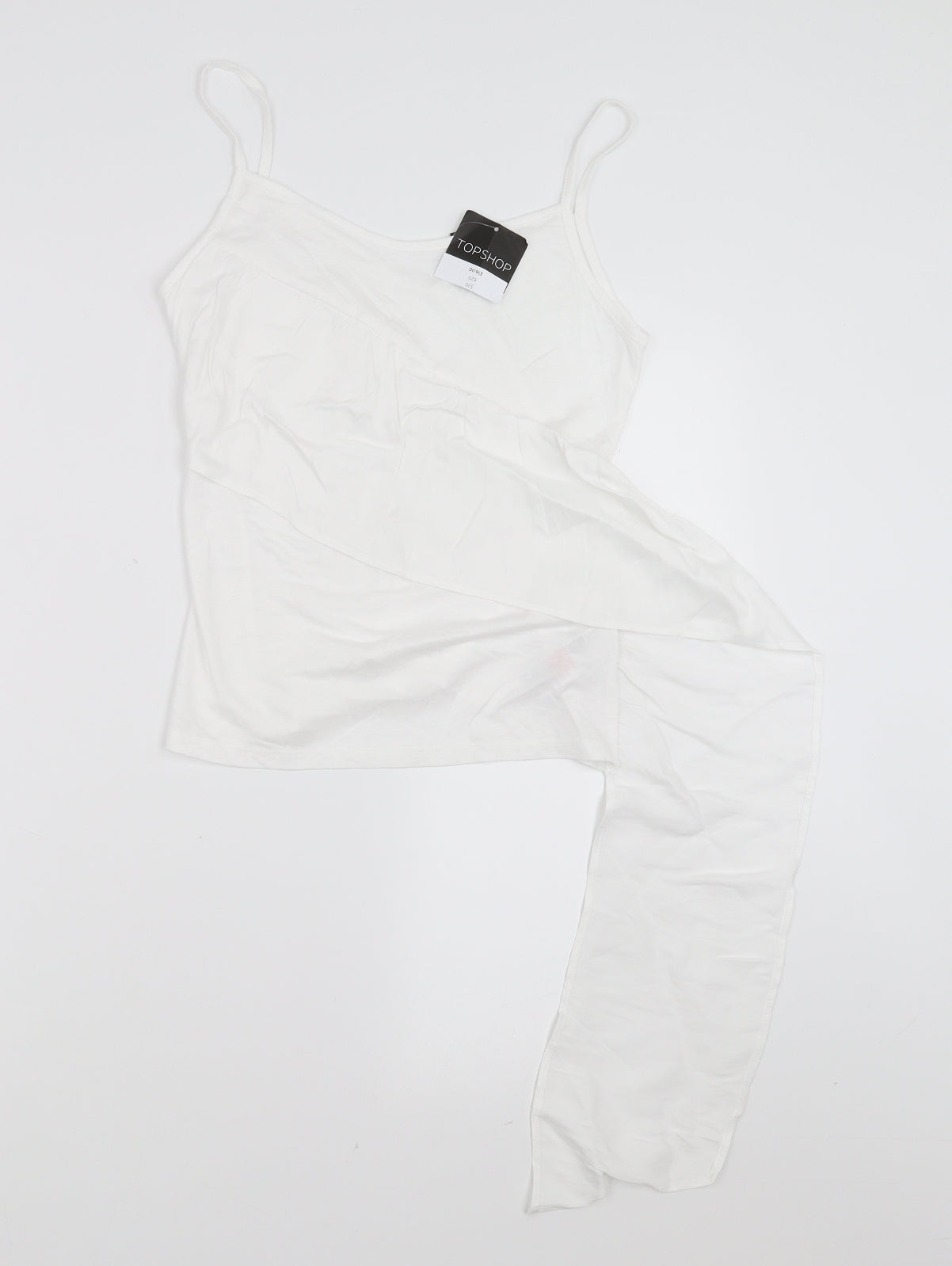 Topshop Womens White   Camisole T-Shirt Size 8