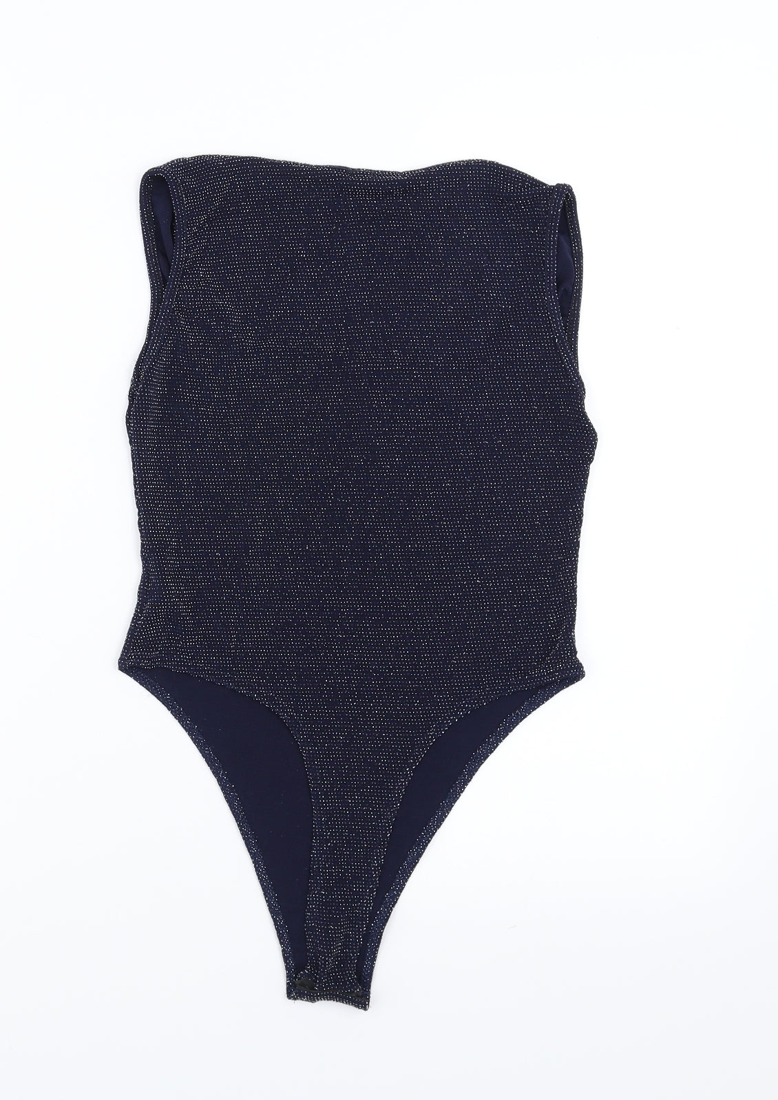 Boohoo Womens Blue   Bodysuit One-Piece Size 12  - glittery