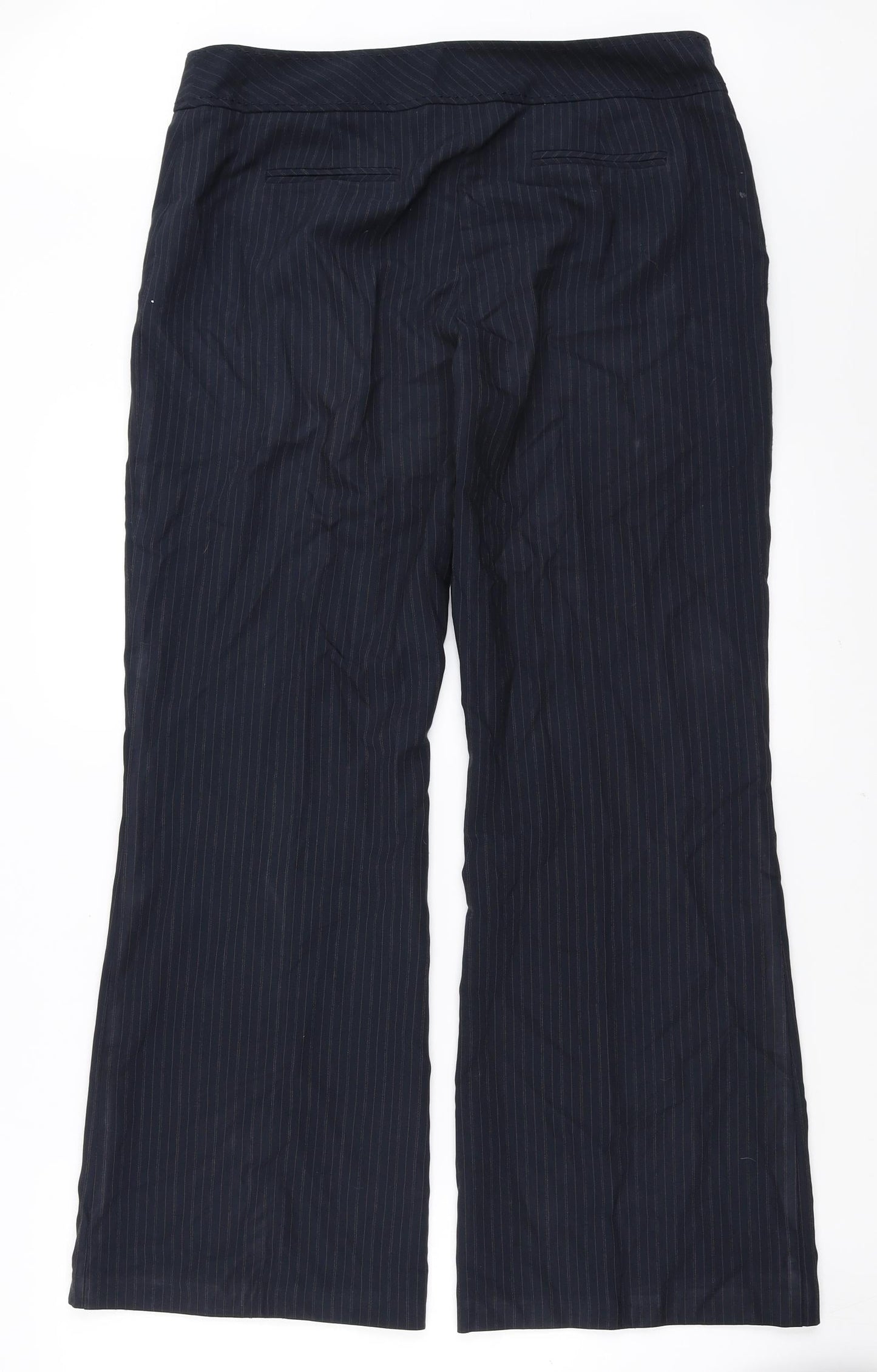 Dorothy Perkins Womens Blue Striped  Trousers  Size 14 L29 in