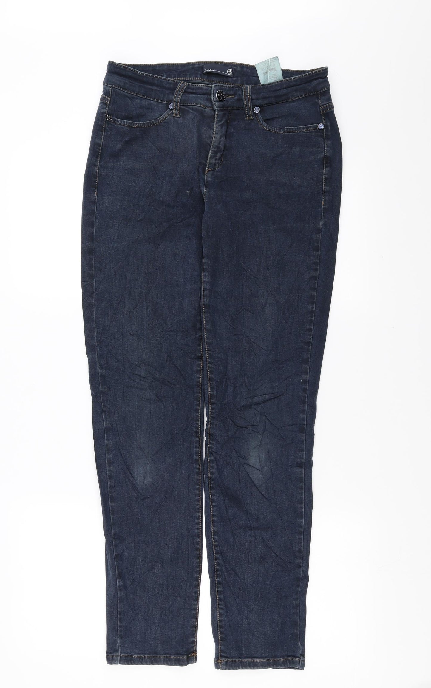Cambio Womens Blue  Denim Skinny Jeans Size 12 L29 in