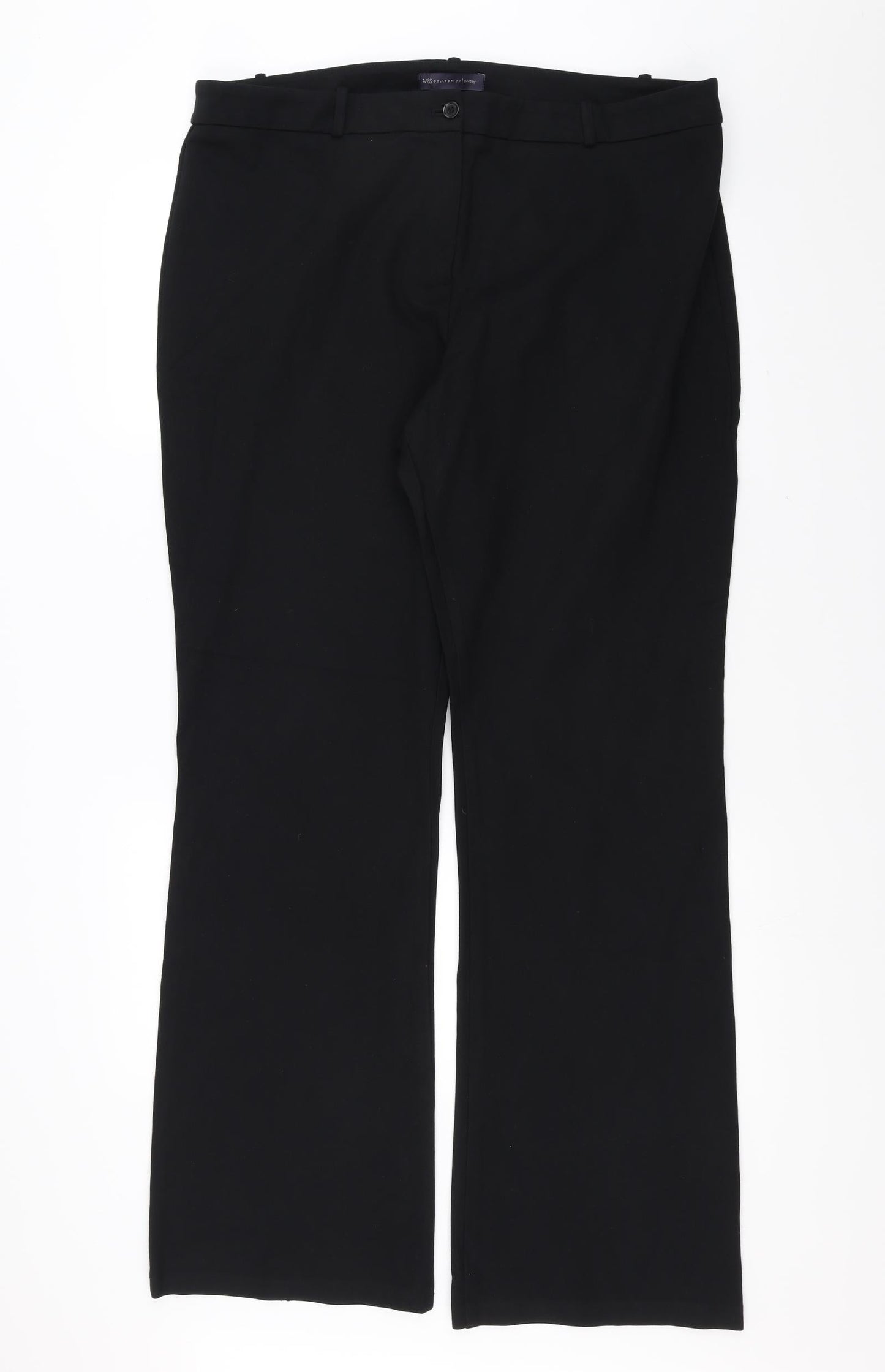 Marks and Spencer Womens Black   Trousers  Size 38 in L33 in - bootleg