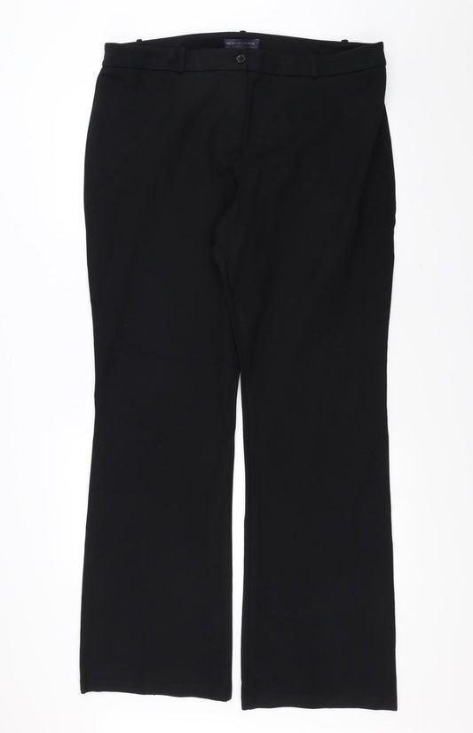 Marks and Spencer Womens Black   Trousers  Size 38 in L33 in - bootleg