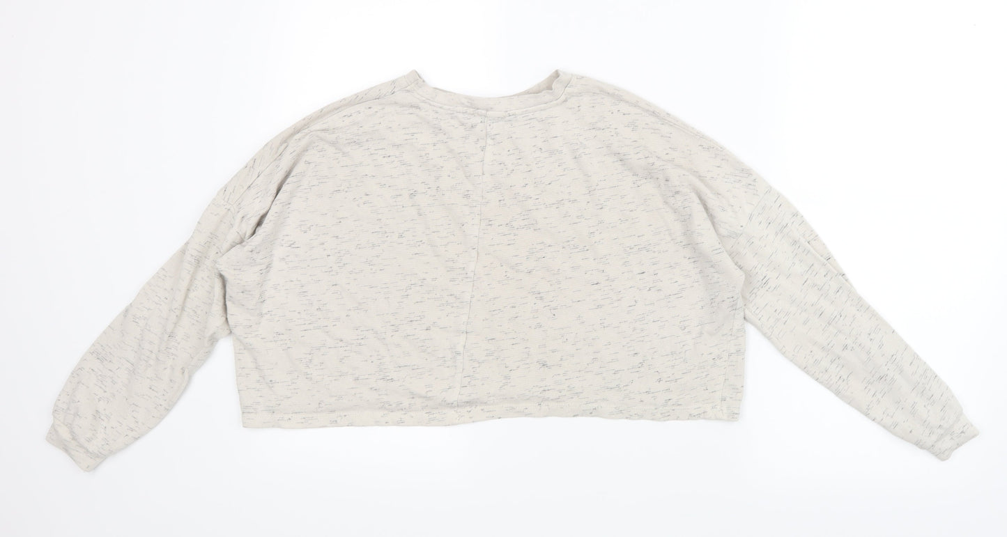Nasty Gal Womens Beige   Cropped T-Shirt Size 6