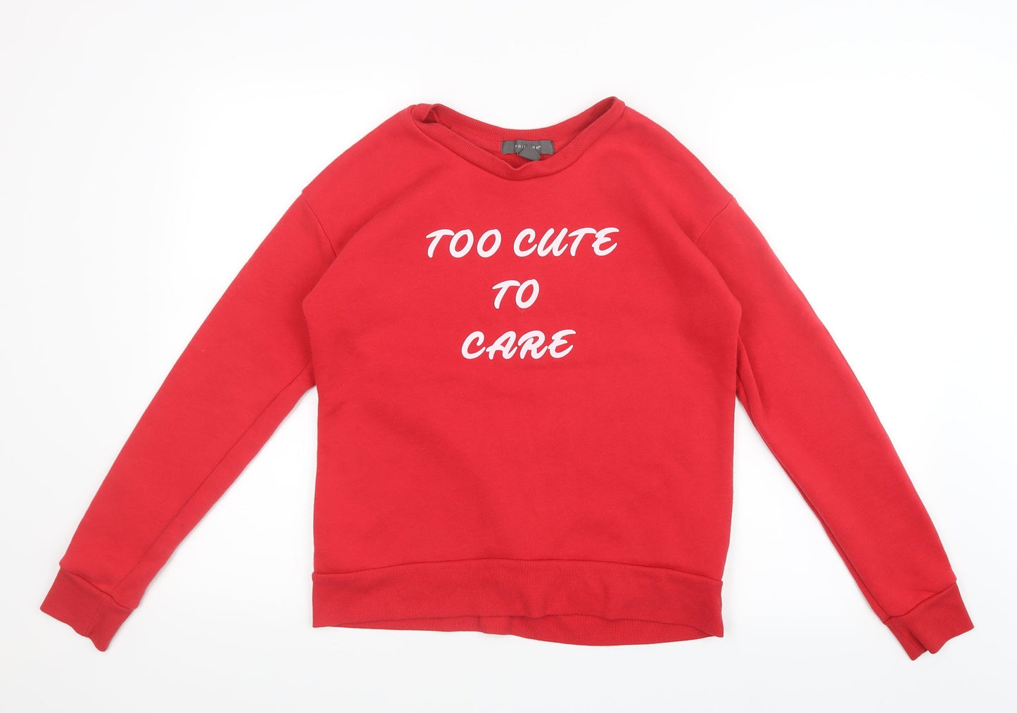 Primark Womens Red  Knit Pullover Jumper Size 4
