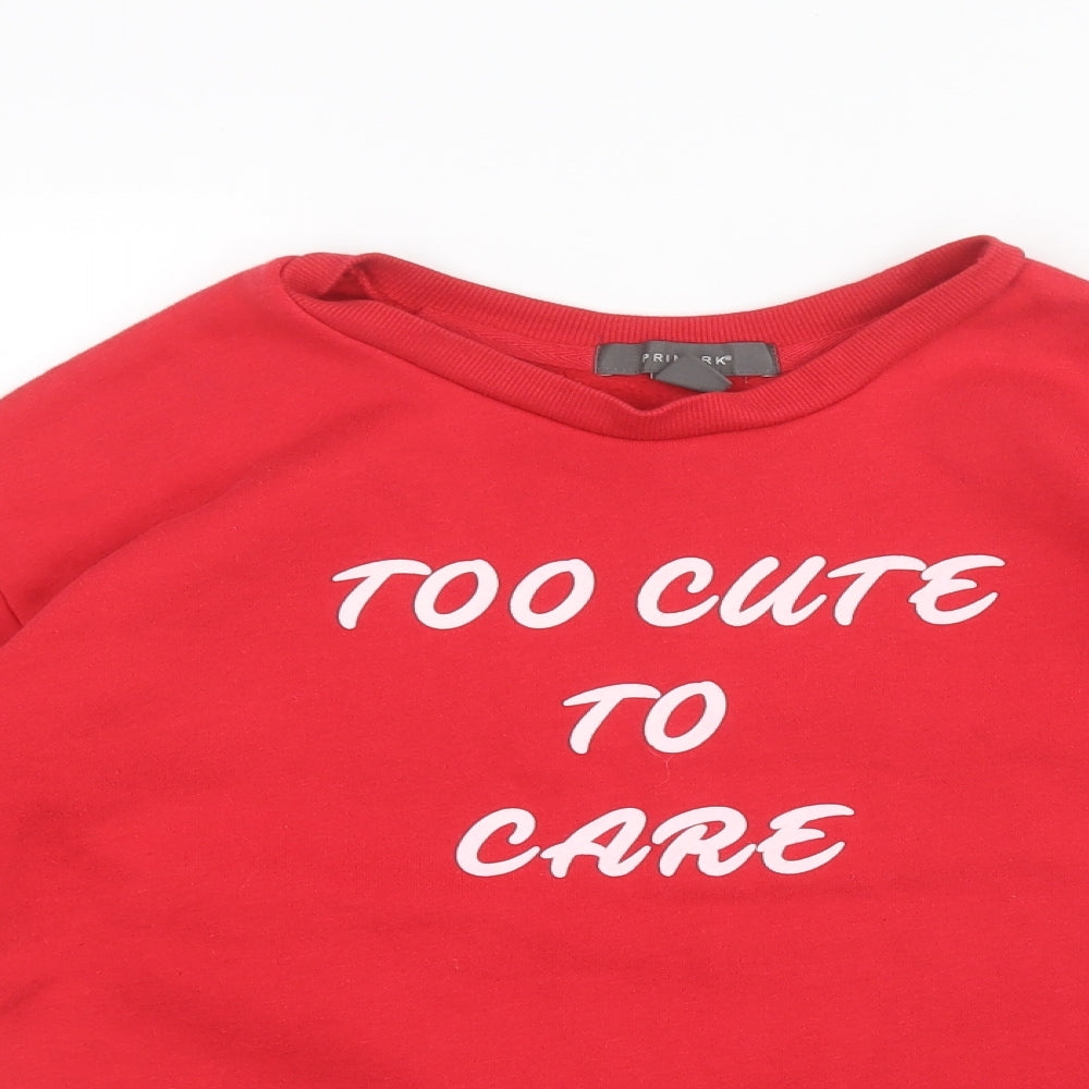 Primark Womens Red  Knit Pullover Jumper Size 4