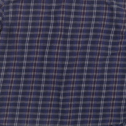 D/STRUCT Mens Blue Check   Button-Up Size M