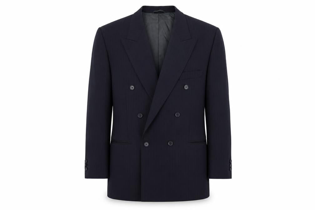 hugo james Mens Blue Striped  Jacket Suit Jacket Size 44
