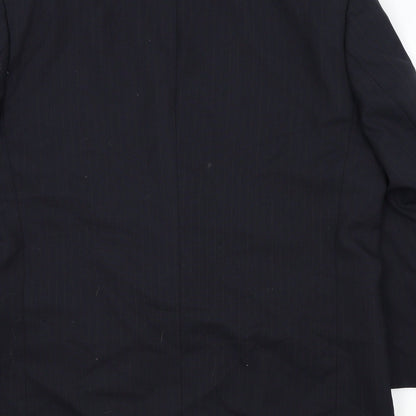 hugo james Mens Blue Striped  Jacket Suit Jacket Size 44