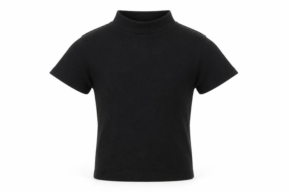 miss evie Girls Black   Basic T-Shirt Size 10 Years
