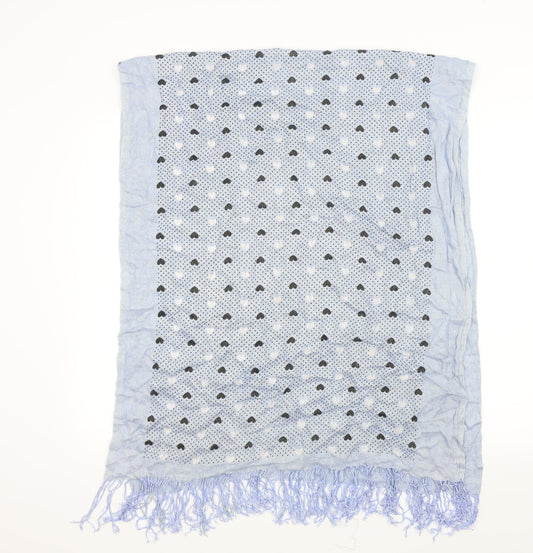 Primark  Blue Geometric   Scarf   - LOVE HEART