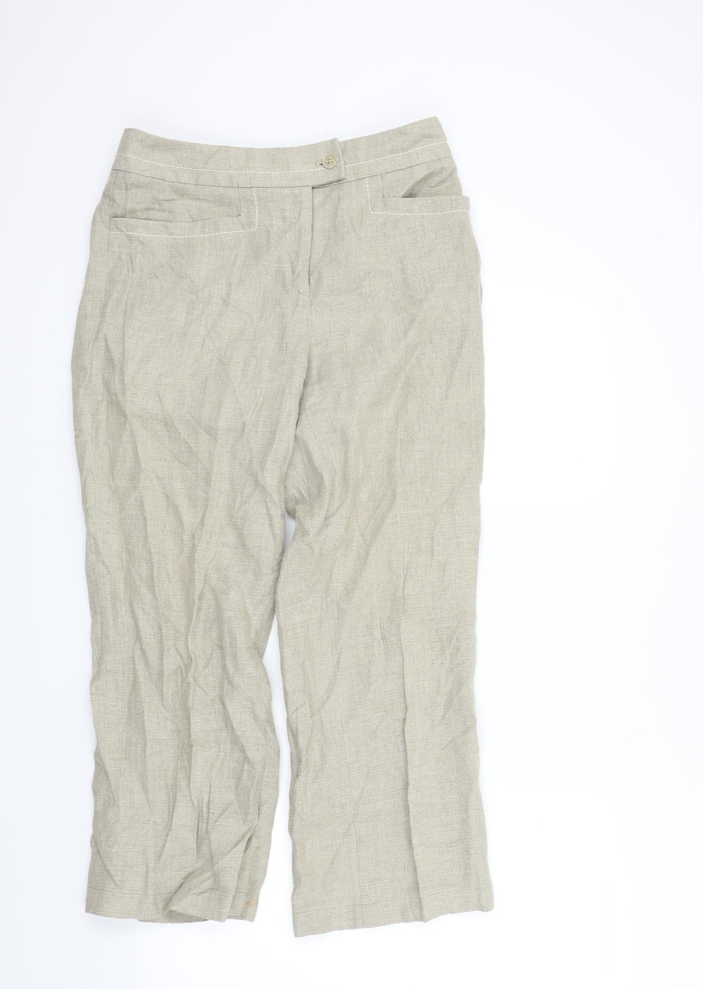 Preworn Womens Beige   Trousers  Size 32 L26 in - Pockets