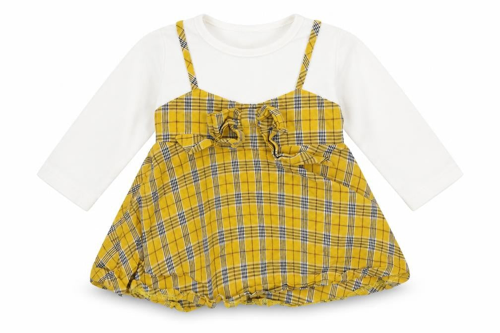 Preworn  White Check  Fit & Flare  Size 3-6 Months
