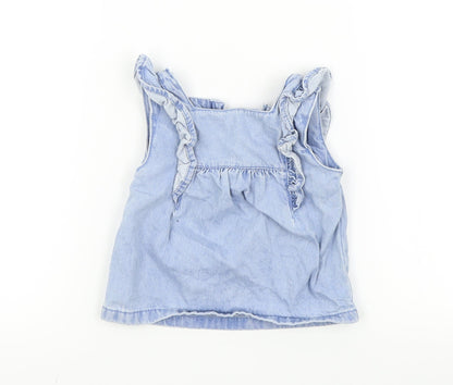 Tu Girls Blue   Basic Casual Size 0-3 Months  - Ruffle Detail
