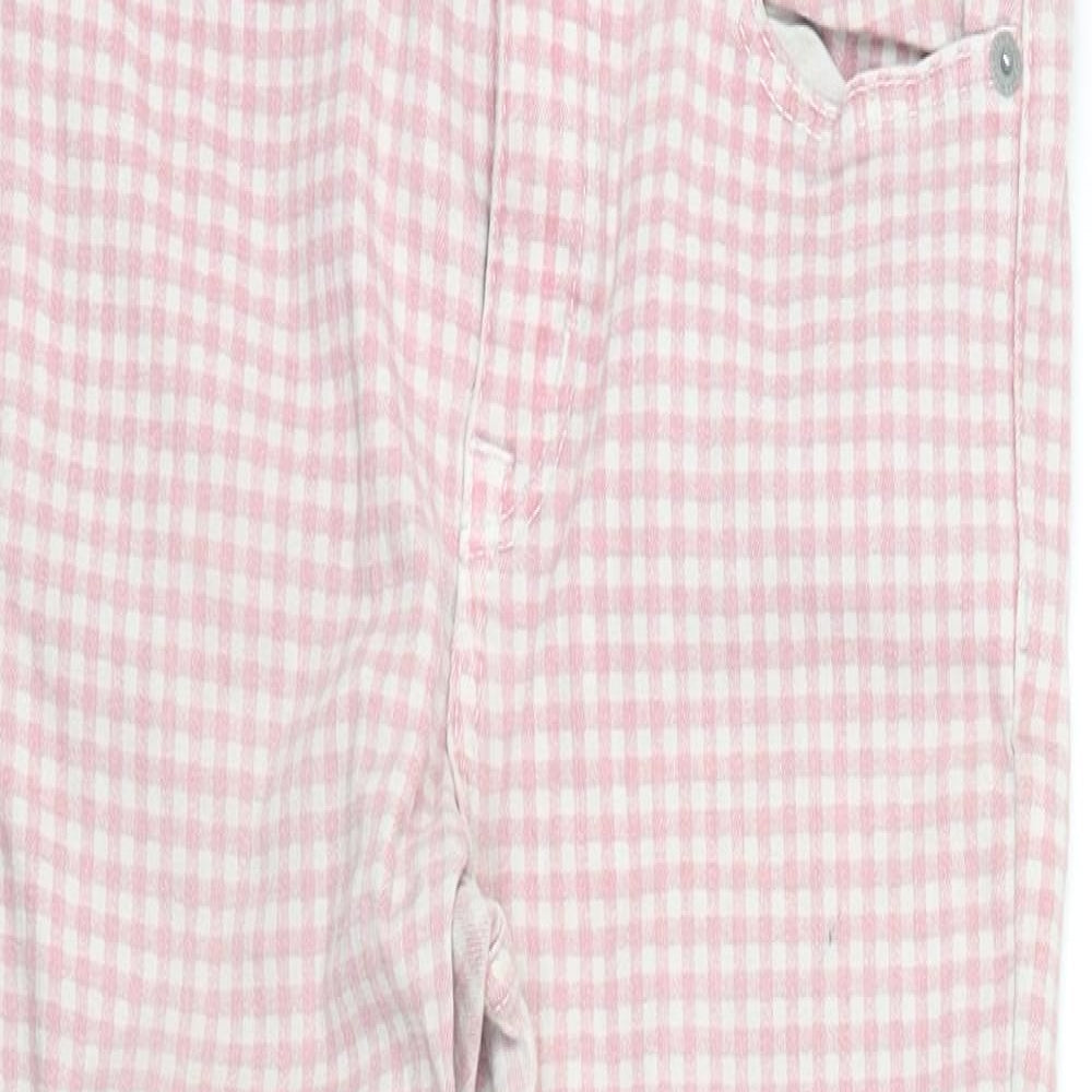 Jack Wills Womens Pink Check  Skinny Jeans Size 8 L24 in