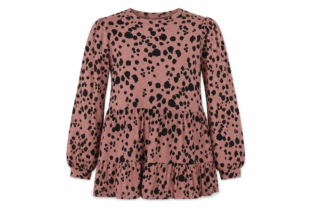 New Look Womens Pink Animal Print  Tunic Blouse Size 6