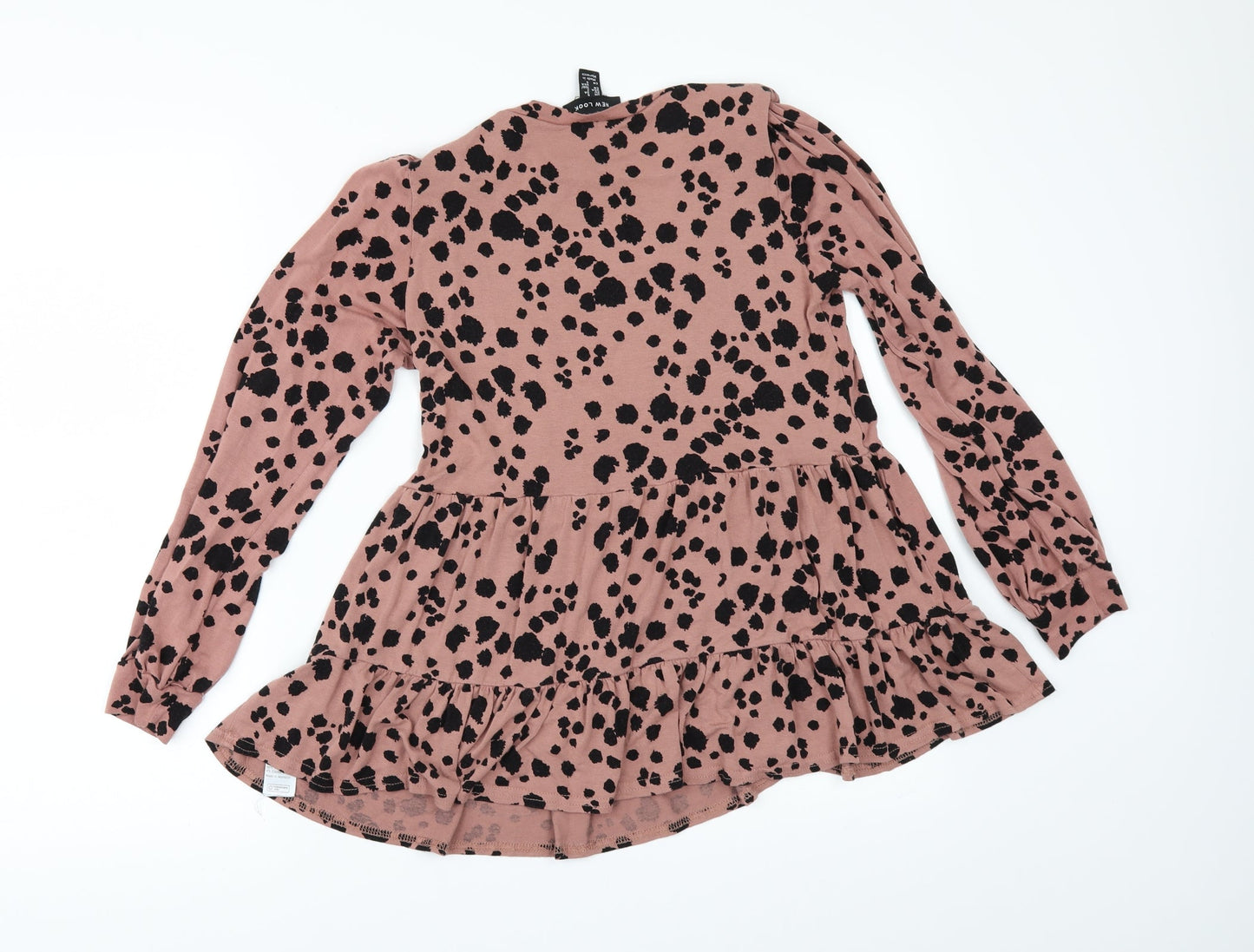 New Look Womens Pink Animal Print  Tunic Blouse Size 6
