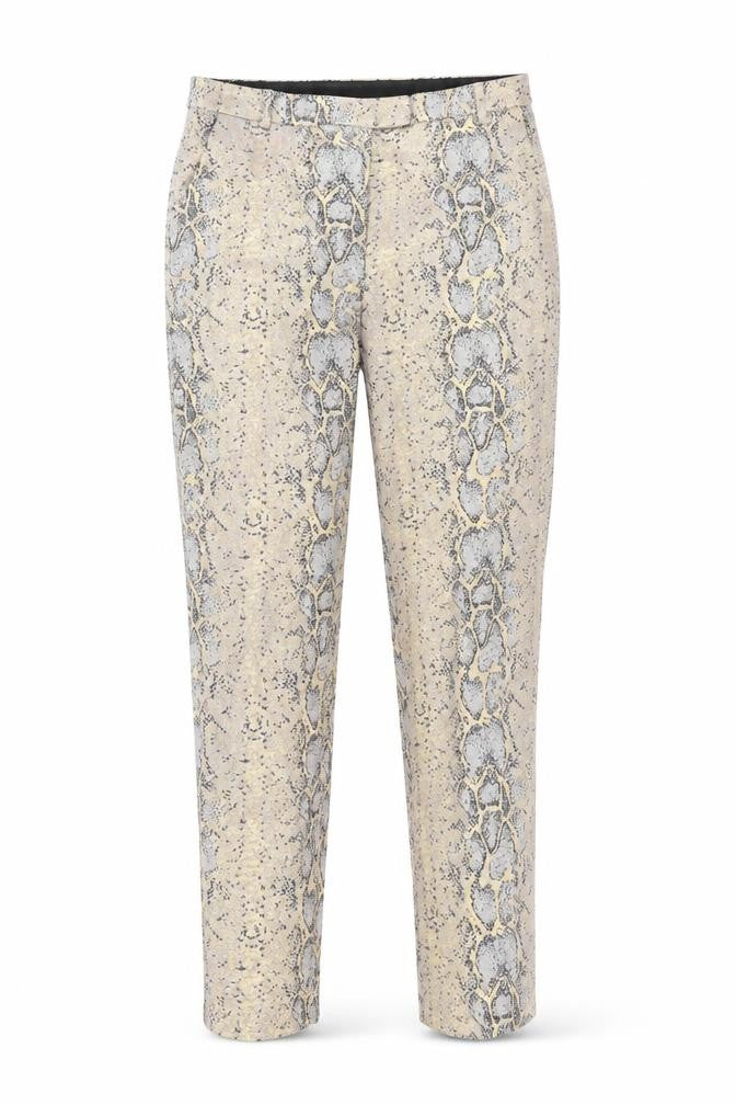 Topshop Womens Gold Animal Print  Trousers  Size 6 L26 in