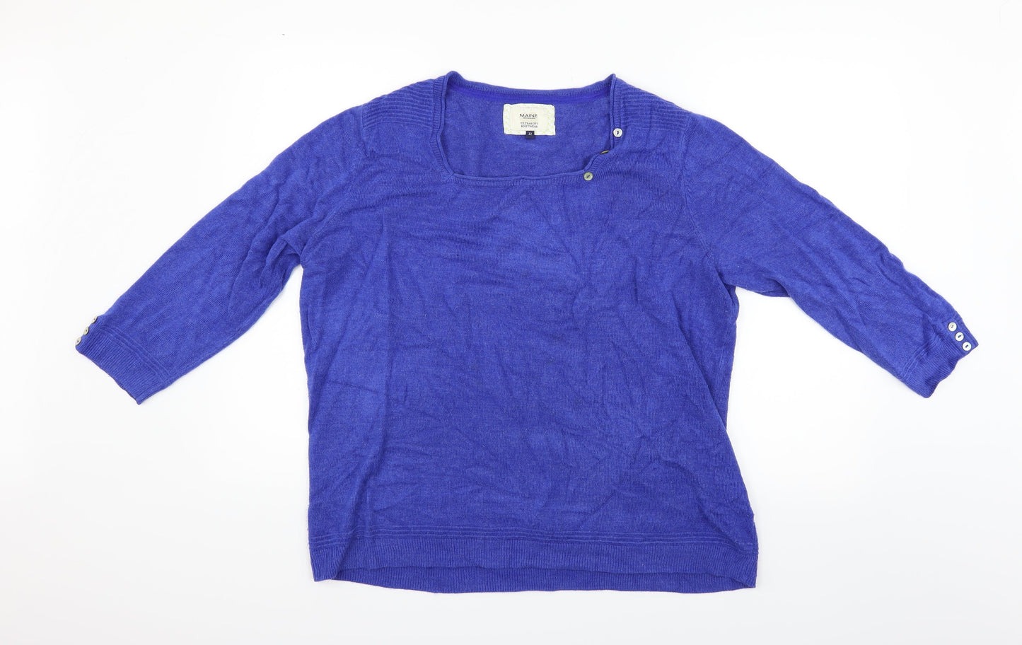 Maine Womens Blue   Pullover Jumper Size 22