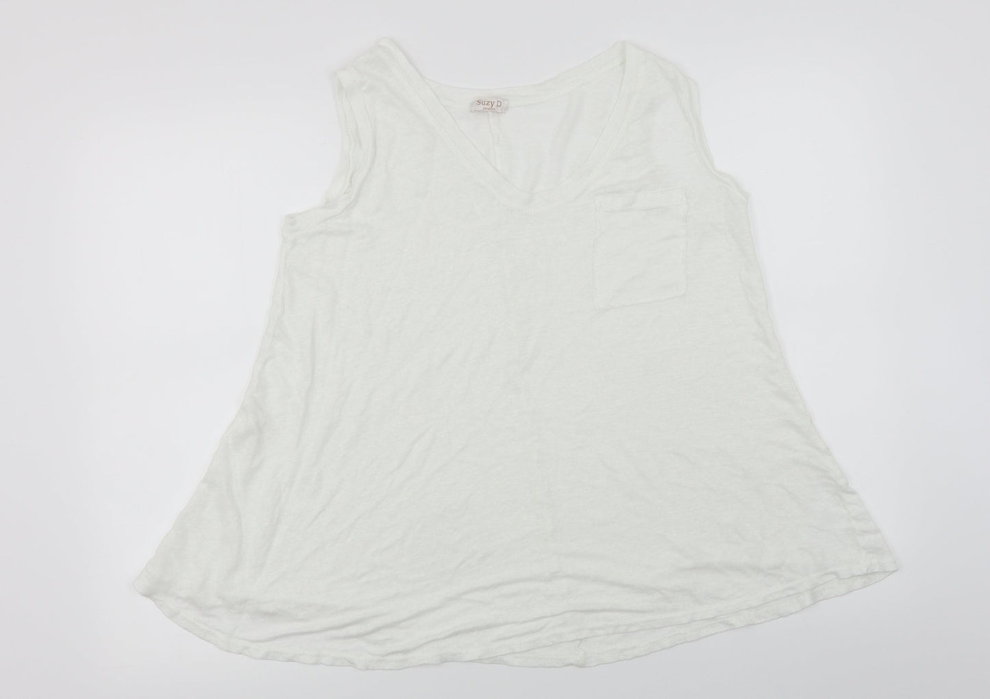 SUZY  Womens White   Basic T-Shirt Size M