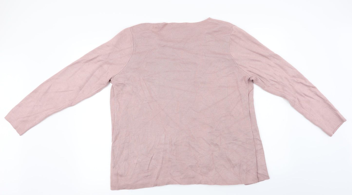 Bonmarché  Womens Pink   Pullover Jumper Size L